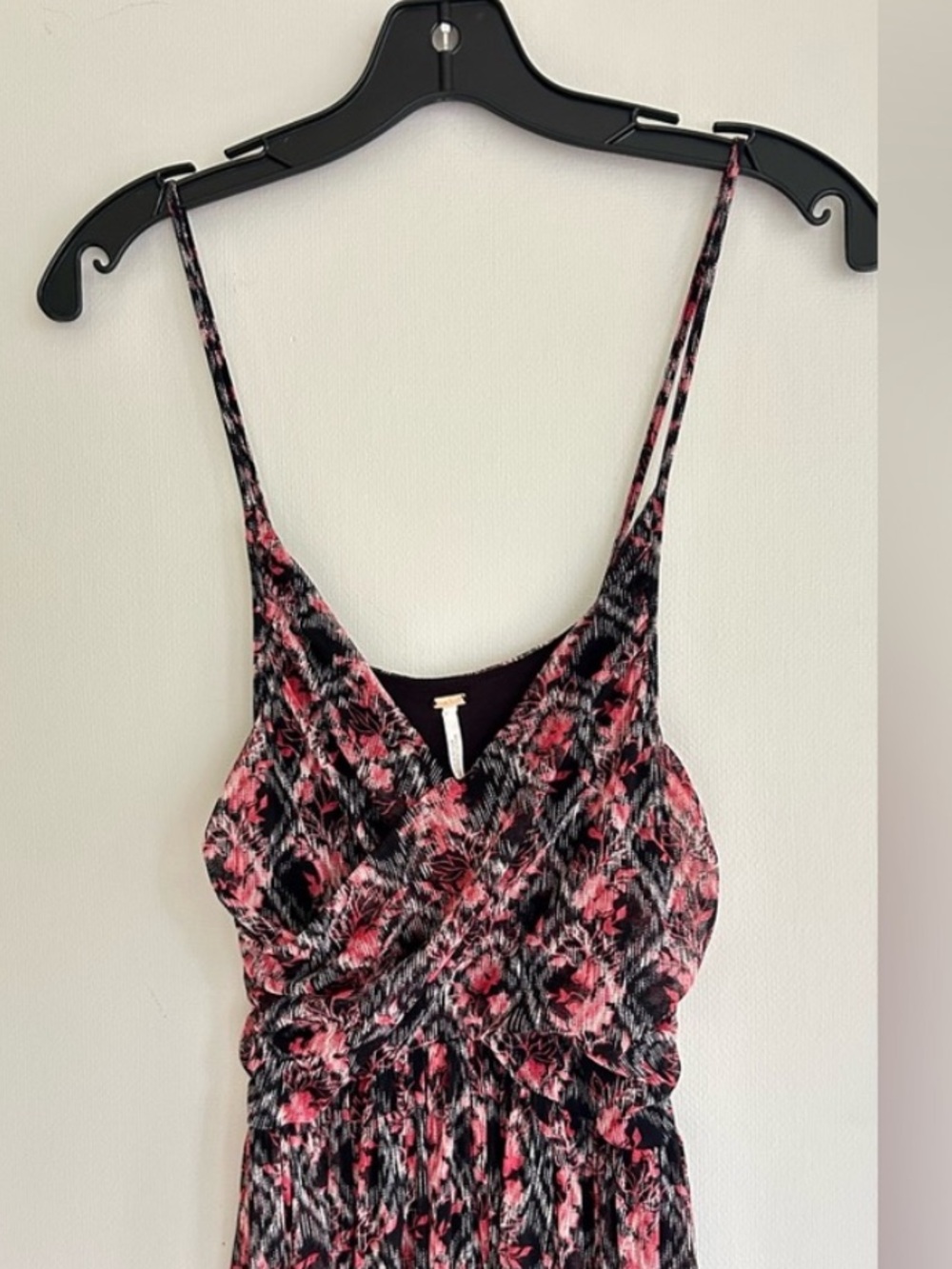Free People Indie Boho Grunge Sheer Mesh Overlay Crossover Midi Dress Hi Lo Sz S - Picture 6 of 12